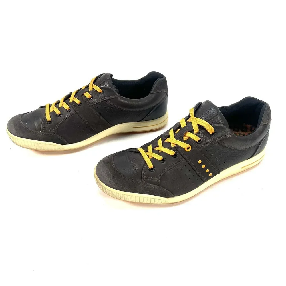Ecco Mens EUR 44, US 11.5-12 Street Premier Spikeless Golf Shoes Brown Leather